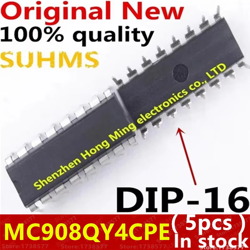 (5 piezas) 100% nuevo conjunto de chips MC908QY4CPE DIP-16