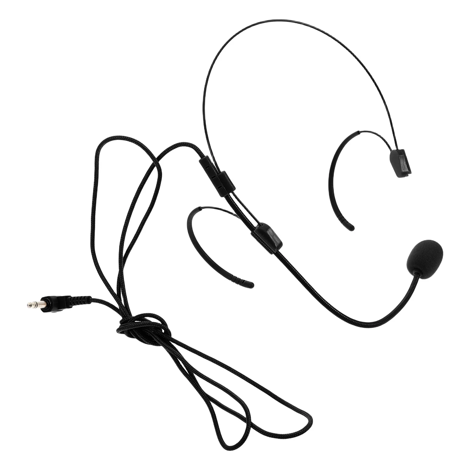 

Wire Headworn Microphone Hanging Teaching Double Over Ear Mic Omnidirectional Condenser Sound Transmission Lightweight