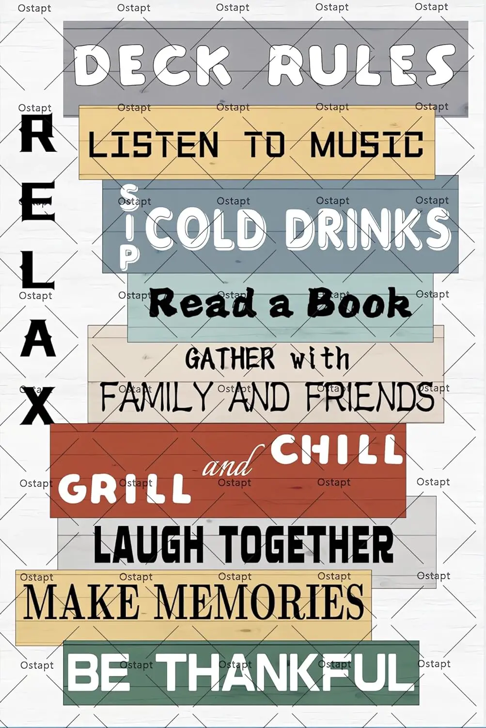 Funny Deck Rules Metal Signs Listen To Music Sip Cold Drinks Tin Signs Deck Wall Decor Funny Rules Poster Make Memories Be Th