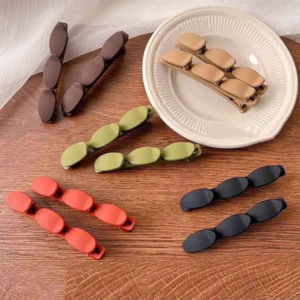 

Simple Side Barrettes Braided Hair Clip Korean Style Plastic Duckbill Clip Headwear Hairpin Bangs Clip Female/Girls