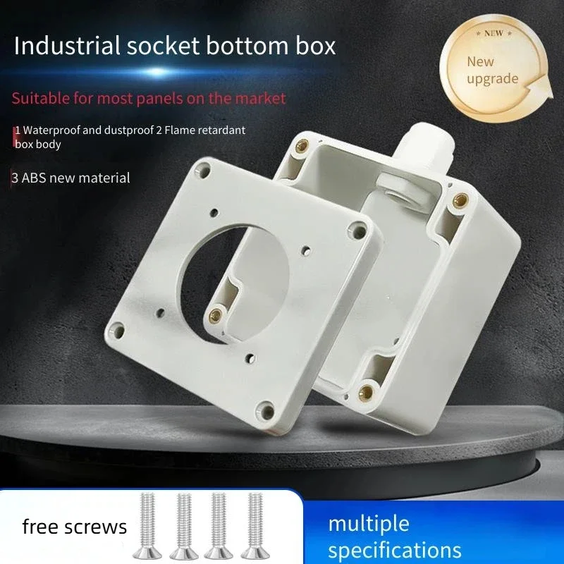 Industrial Waterproof Metal Socket Box Base Explosion-Proof Wall Surface Mounted Concealed Outdoor Bottom Box for Safety
