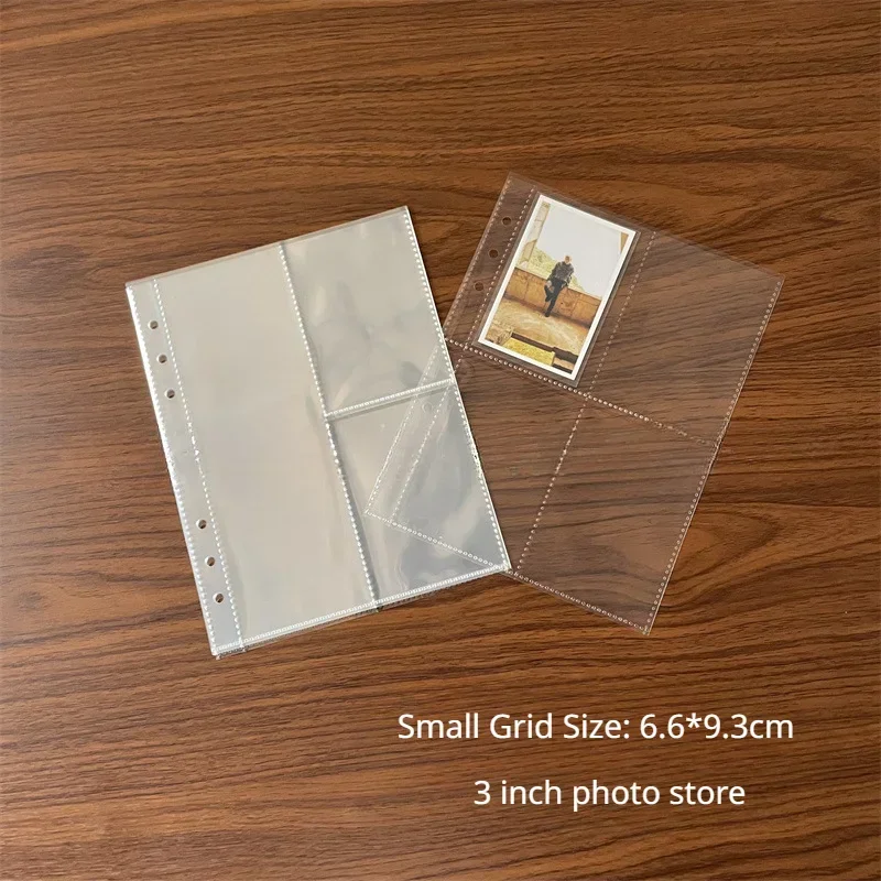 10 Pieces A5 6 Hole Clear Ring Binder Refill Sleeve Photocards Notebook Diary Photo Album Storage Binding Folder