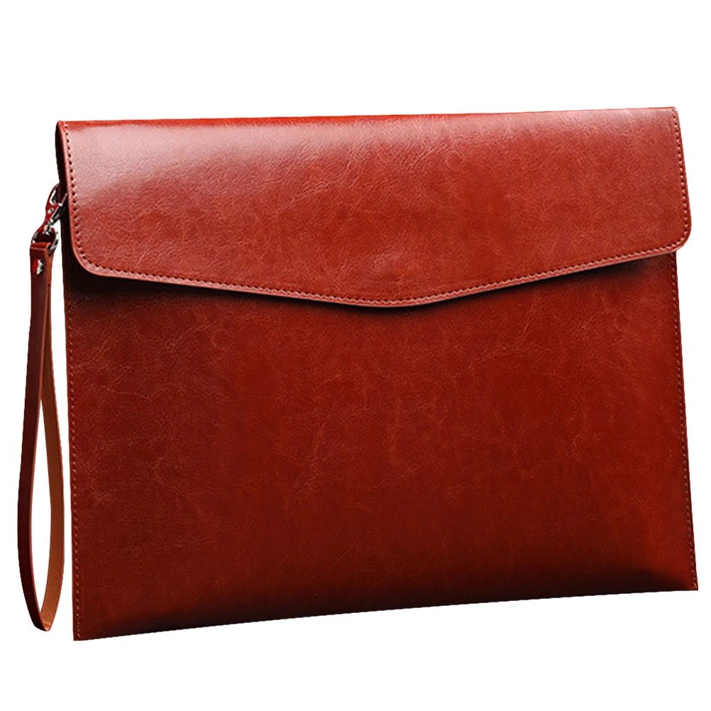 

Large Capacity Pu File Folder Bag Buckle Document Organizer For A4 Files Contract Storage Receipt Holder Coupon Container