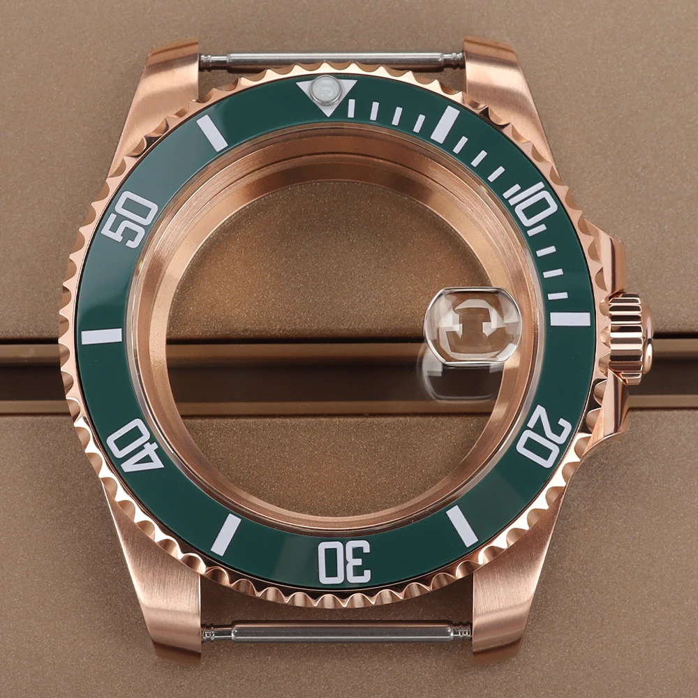 40 مللي متر غواص مقاوم للماء ساعة حافظة السيراميك إدراج الياقوت الزجاج ل SUB Seiko NH35 NH36 NH38 NH34 Miyota8215 ETA2824 ساعة أجزاء #3