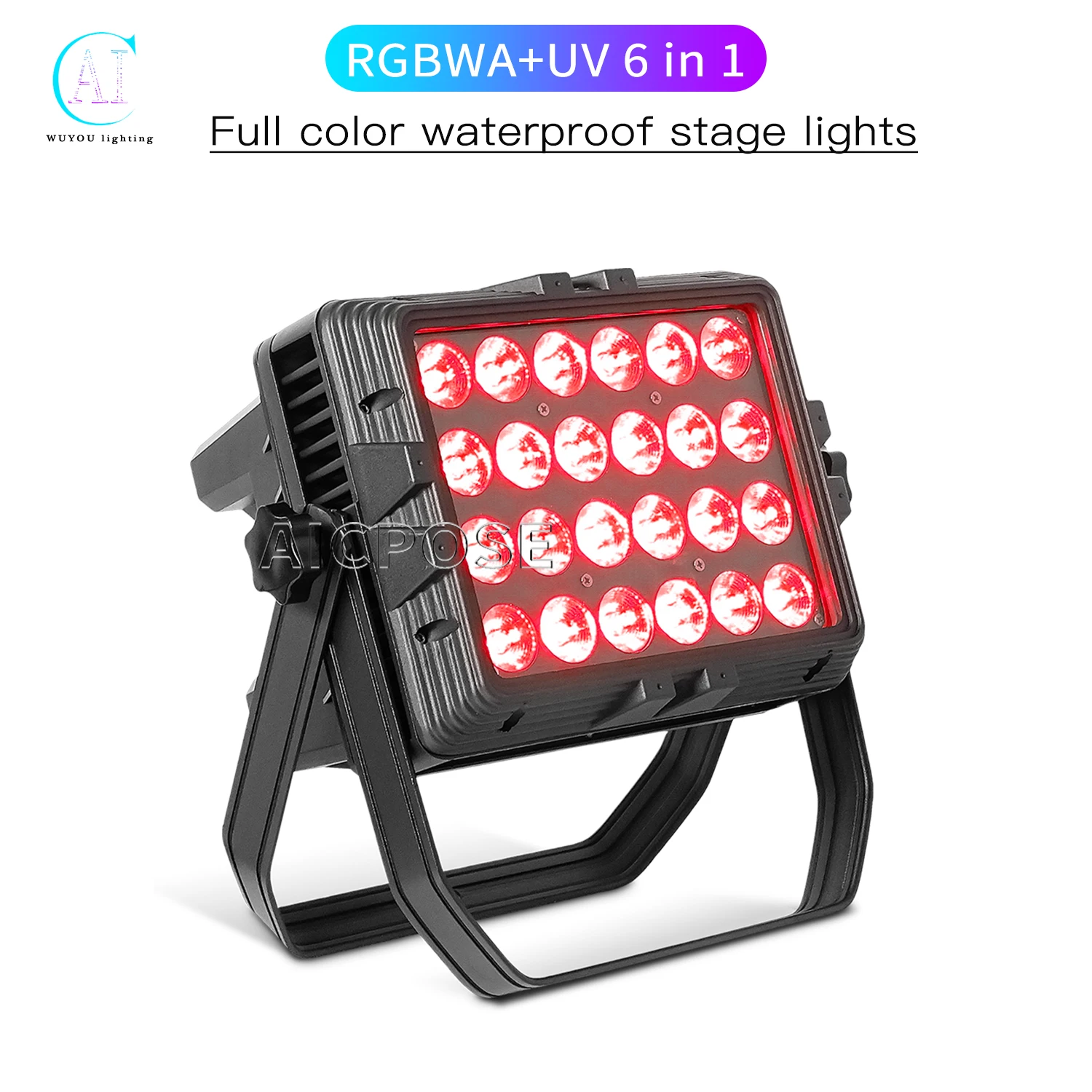 24x12W RGBW/24x18W RGBWA UV 6 in 1 LED Square Par Light Outdoor Waterproof Stage Light DMX Control DJ Disco Equipment Lighting