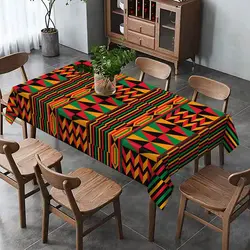 Juneteenth Black History Month Rectangle Tablecloth Kitchen Table Decor Kwanzaa Pan African American Tablecloth Party Decor