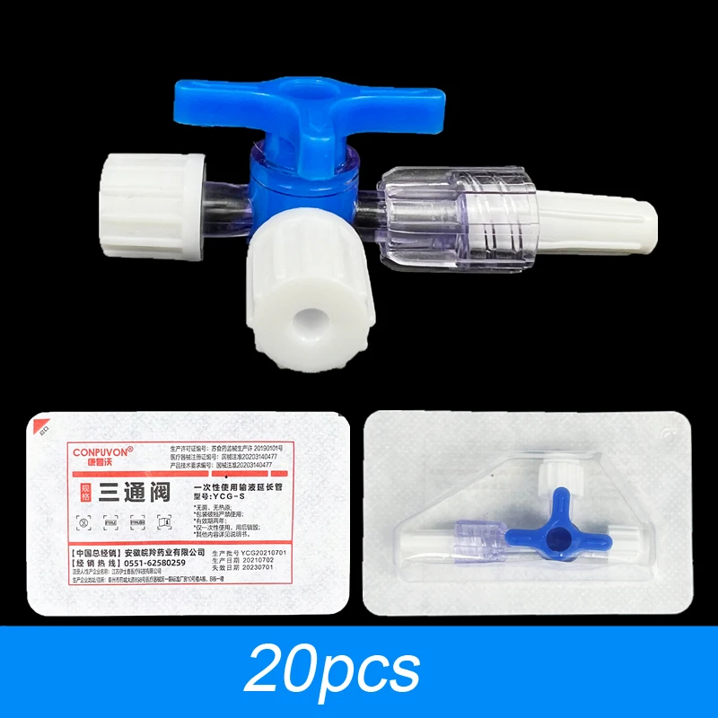 5 ชิ้นพลาสติกสาม Way Stop Cock สําหรับคลินิกโรงพยาบาล Luer ล็อคอะแดปเตอร์ 3 Way Stopcock ยืดหยุ่น T - Connector หลอด