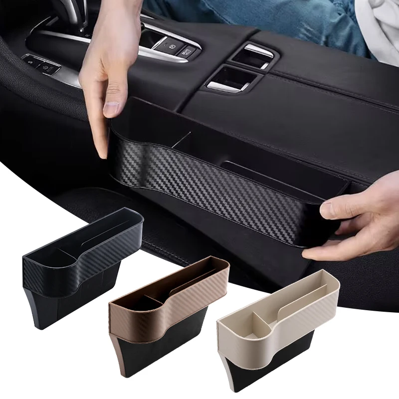 Leather Car Seat Gap Filling Bag Water Cup Storage Box For Dacia Spring Duster Stepway Jogger Sandero Logan Dokker Lodgy MCV