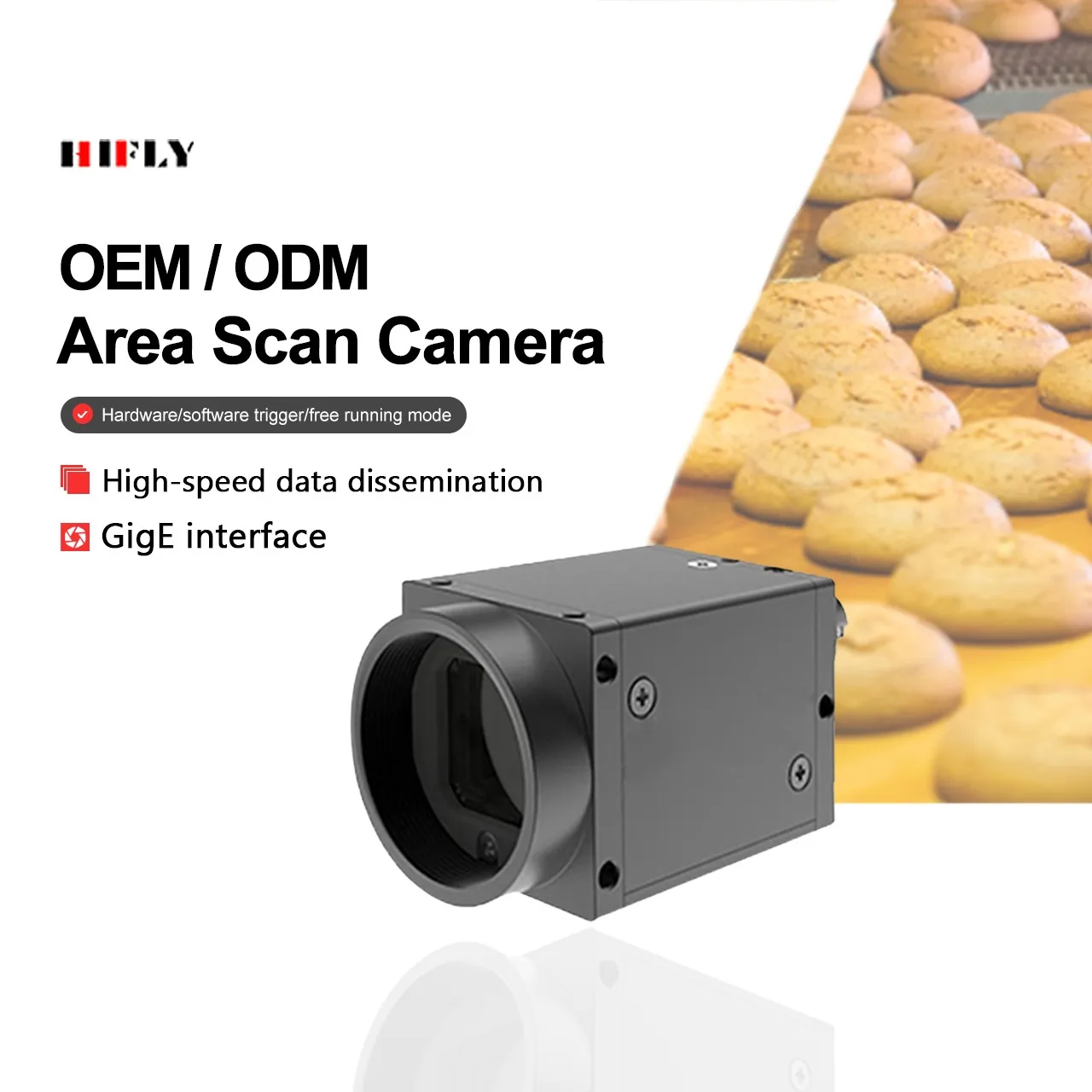 HIFLY High Quality 392.25FPS GigE Machine Vision Cameras 0.3MP 1/4