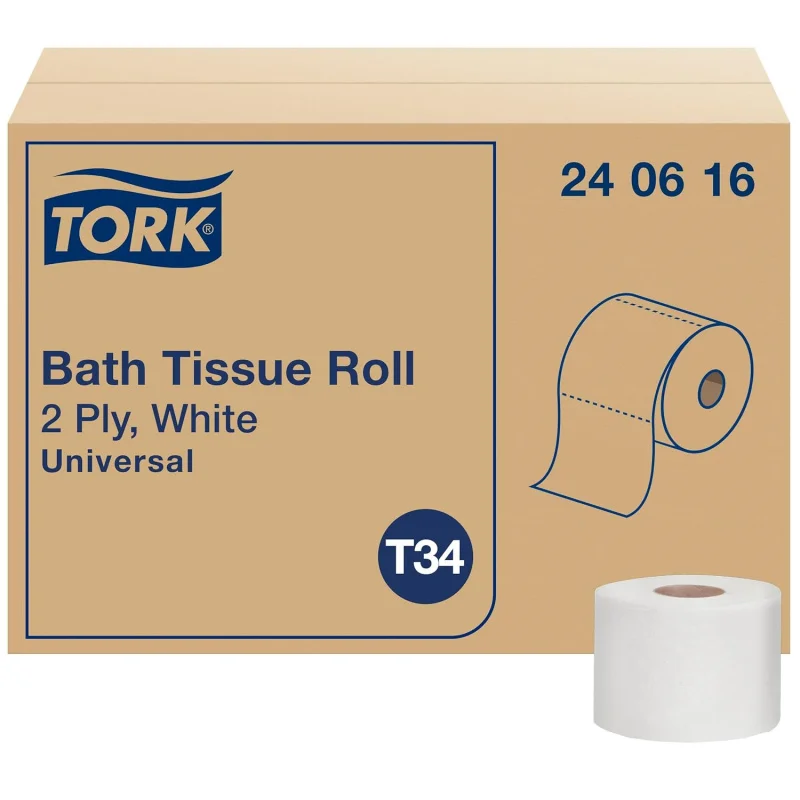 

Toilet Paper Roll White T34, Universal, 2-ply, 48 x 616 sheets, 240616