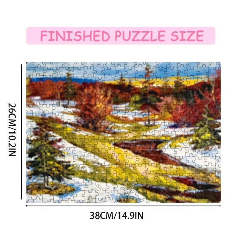 1000 peças quebra-cabeças de fim de outono 38x26cm (15x10,2 pol.) para adultos – arte de parede de paisagem de outono desafiadora, jogo de quebra-cabeça