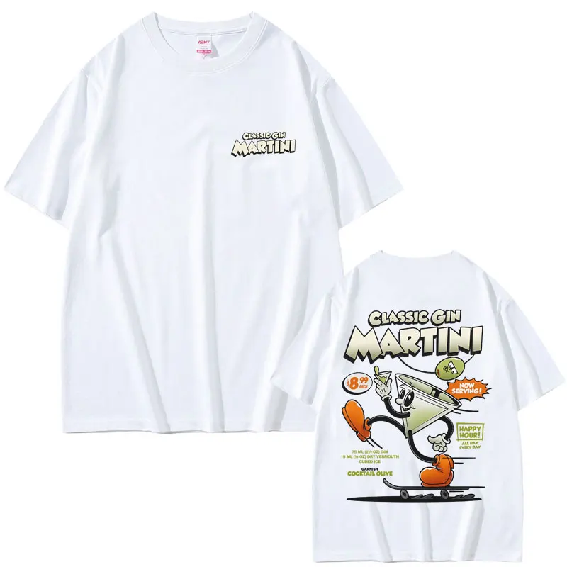 

Classic Gin Martini Cocktail Lover Funny Meme T-shirts Male Vintage Casual T Shirt Tops Men Women Fashion Oversized Streetwear