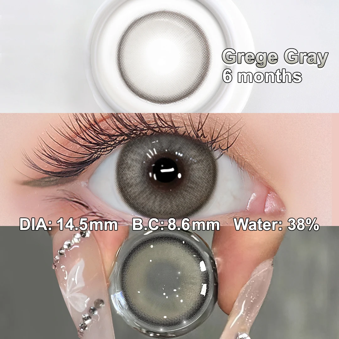 Hot! (0.00~-6.00) MAGISTER 14.5mm Enlarge Eyes Graduated Contact Lense With Diopters For Makeup Colored Eye Contacts 6 Months