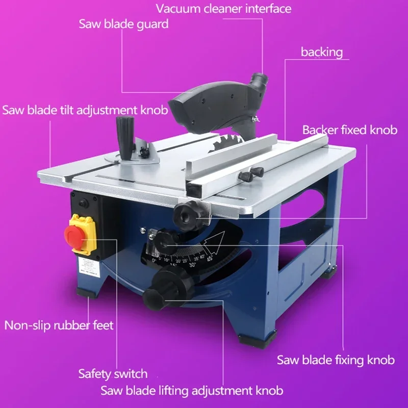 Multifunctional Desktop Electric Woodworking Saw Wood Cutting Machine Saw Wood Panel Cutting Tool Cutting Table Saw