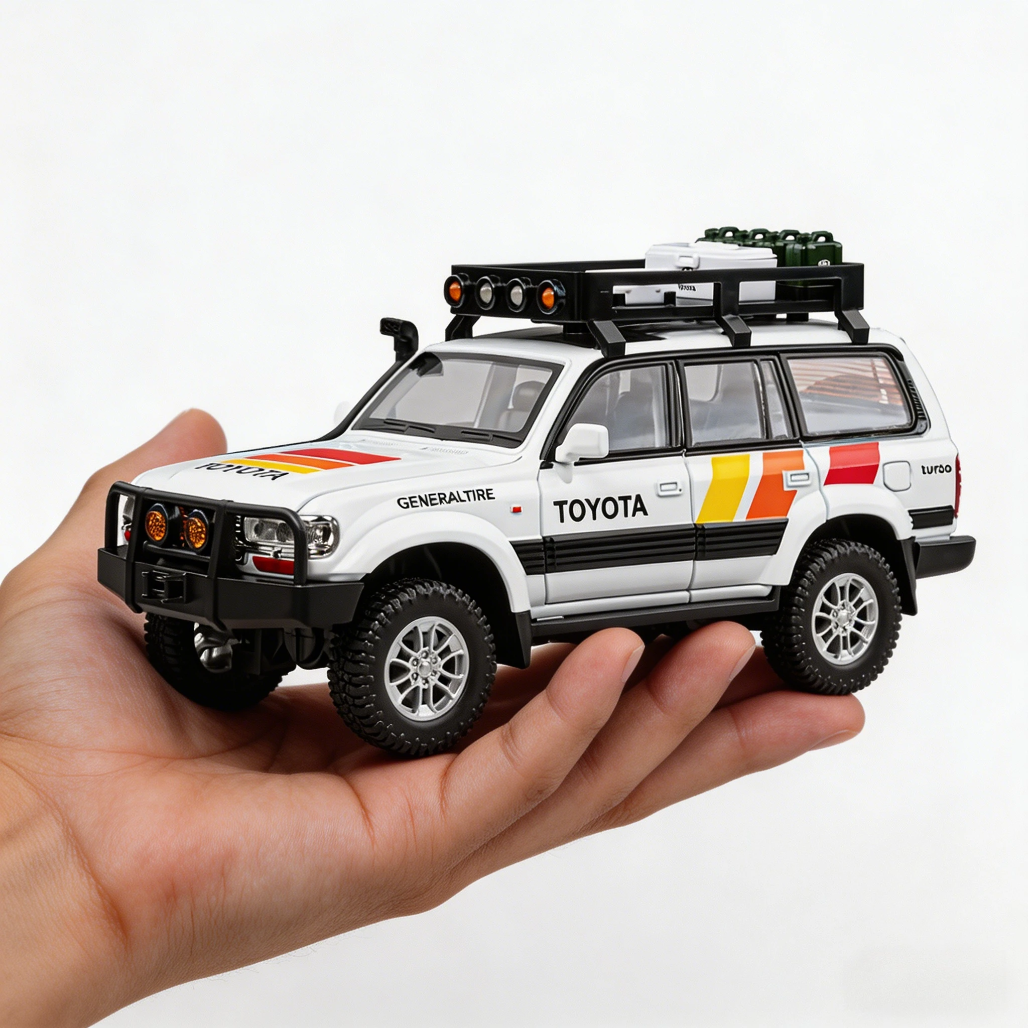 

1/24 Toyota Land Cruiser LC80 Alloy Car Model Diecast Metal Off-road Vehicles Car Model Sound and Light Simulation Kids Toy Gift
