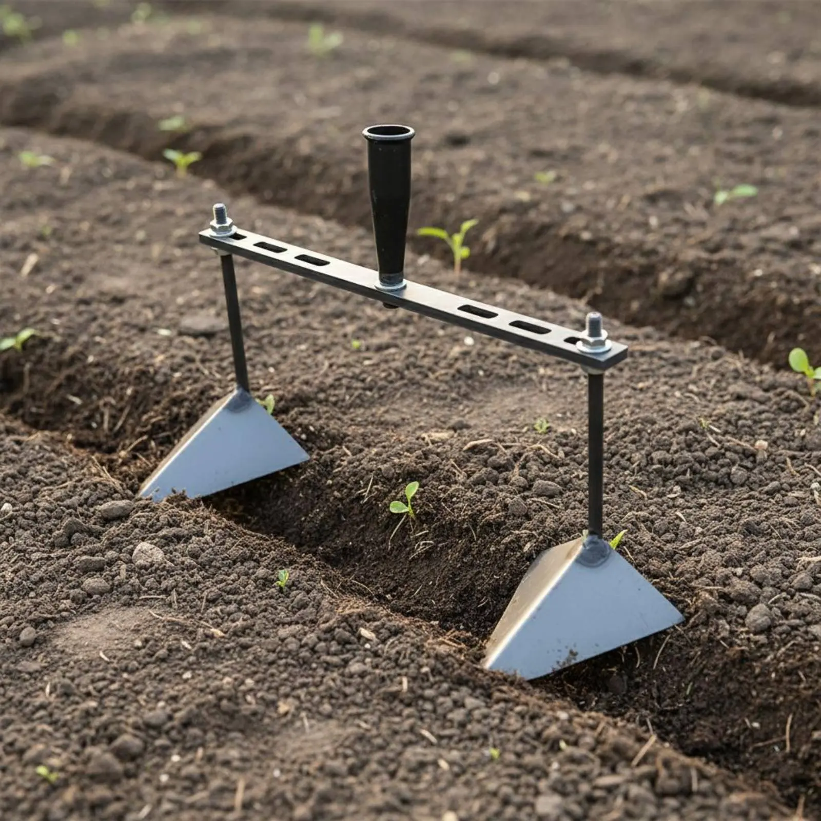 Cultivador de jardín manual doble cuchilla resistente ahorra esfuerzo - imagen 5