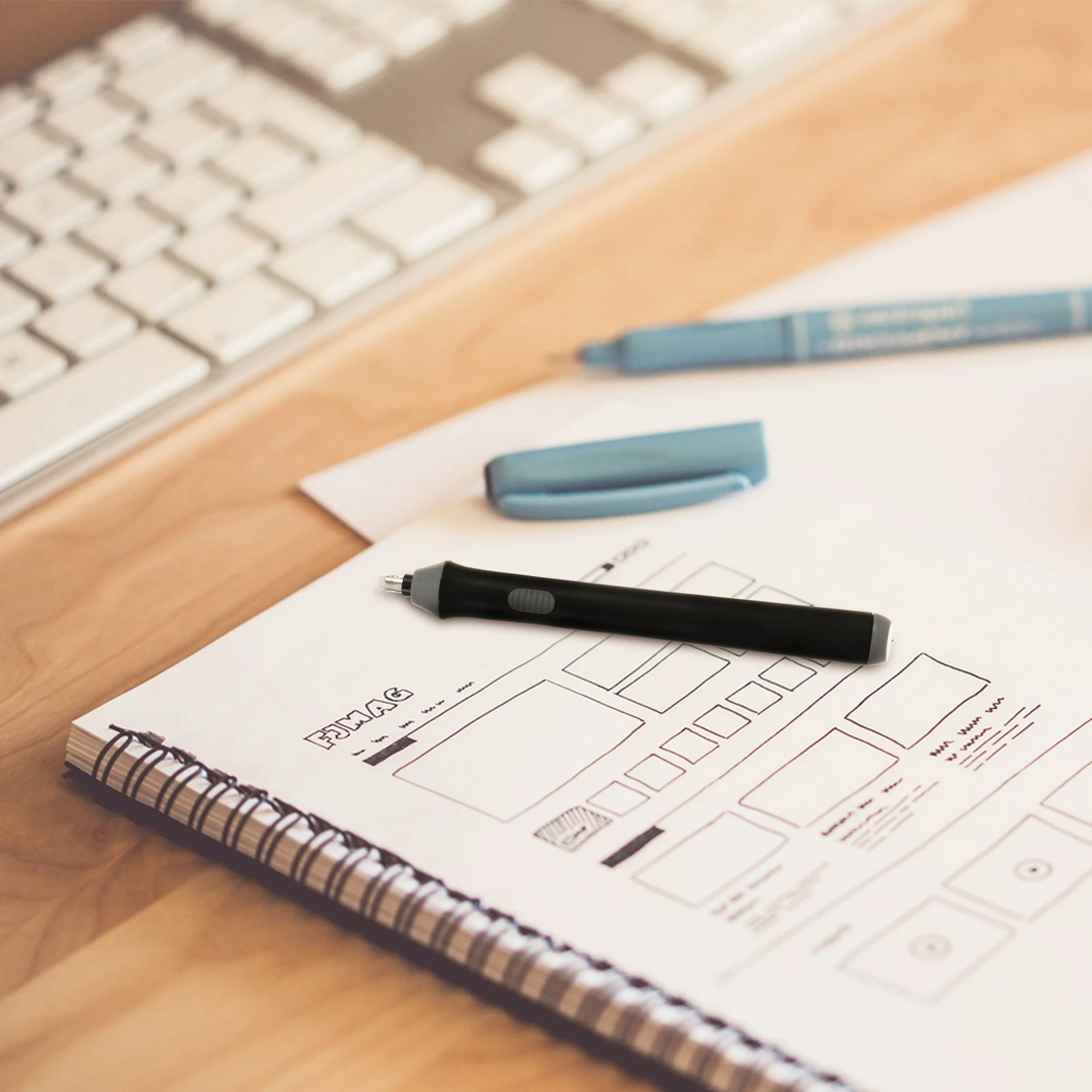 

1 Set Electric Eraser Portable Sketch Modification Tool Typo Eraser For Artists Students Lightweight Use Sketching Aid