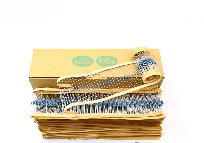 for Metal film resistor five color ring resistor 1% 100K 1/4W 0.25W 1 box (5000 pieces per box)