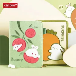 Kinbor A6 Embroidery Notebook Stationery Supplies Bookmark With Card Slot Multifunctional  Schedule Notebook Birthday Gift