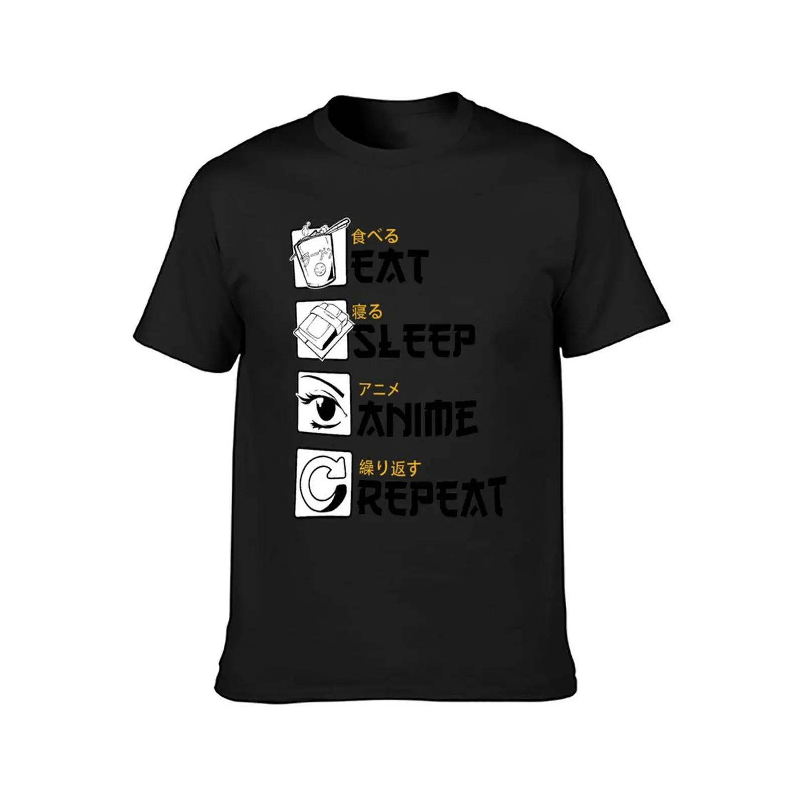 Eat, Sleep, Anime, Repeat, Manga T-Shirt. T-Shirt plain aesthetic clothes oversizeds t shirts for men