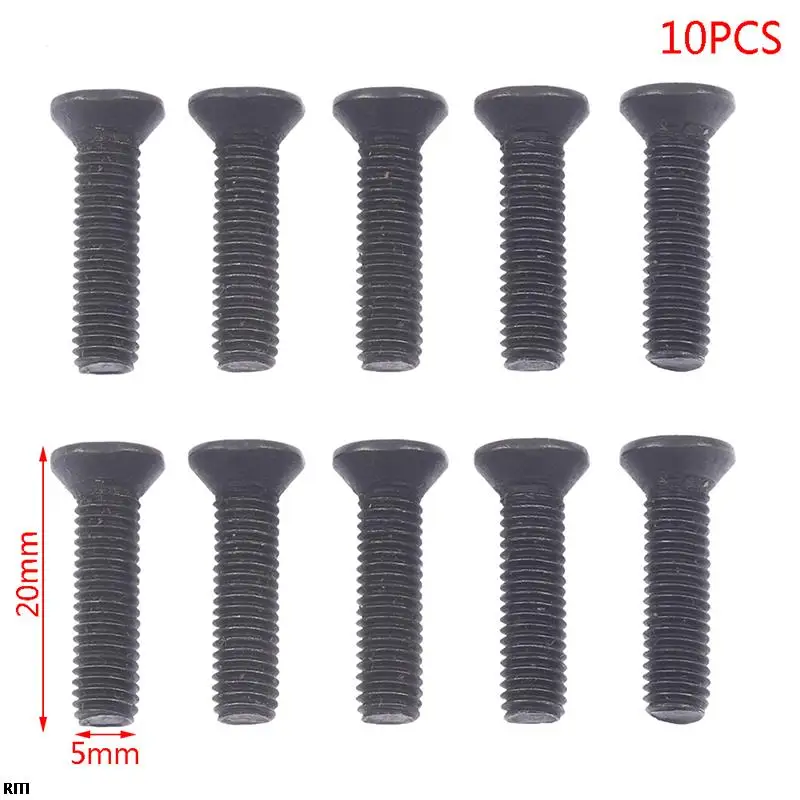 10Pcs Fixing Screw M5 20mm  Left Hand Thread for UNF Drill Chuck Shank Adapter Collet Set Screw Power Tool Accessories