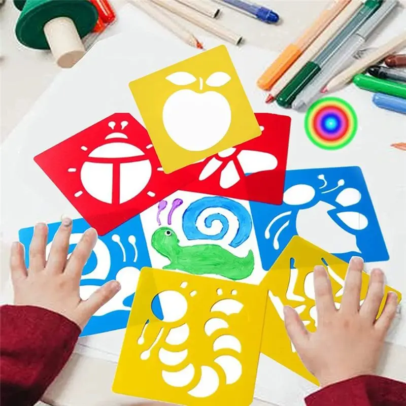 ^Arrival 108PCS Spring Drawing Stencils For Kids Sidewalk Chalk Stencils Painting Outside Large For Kids Toddlers Preschool - view 3