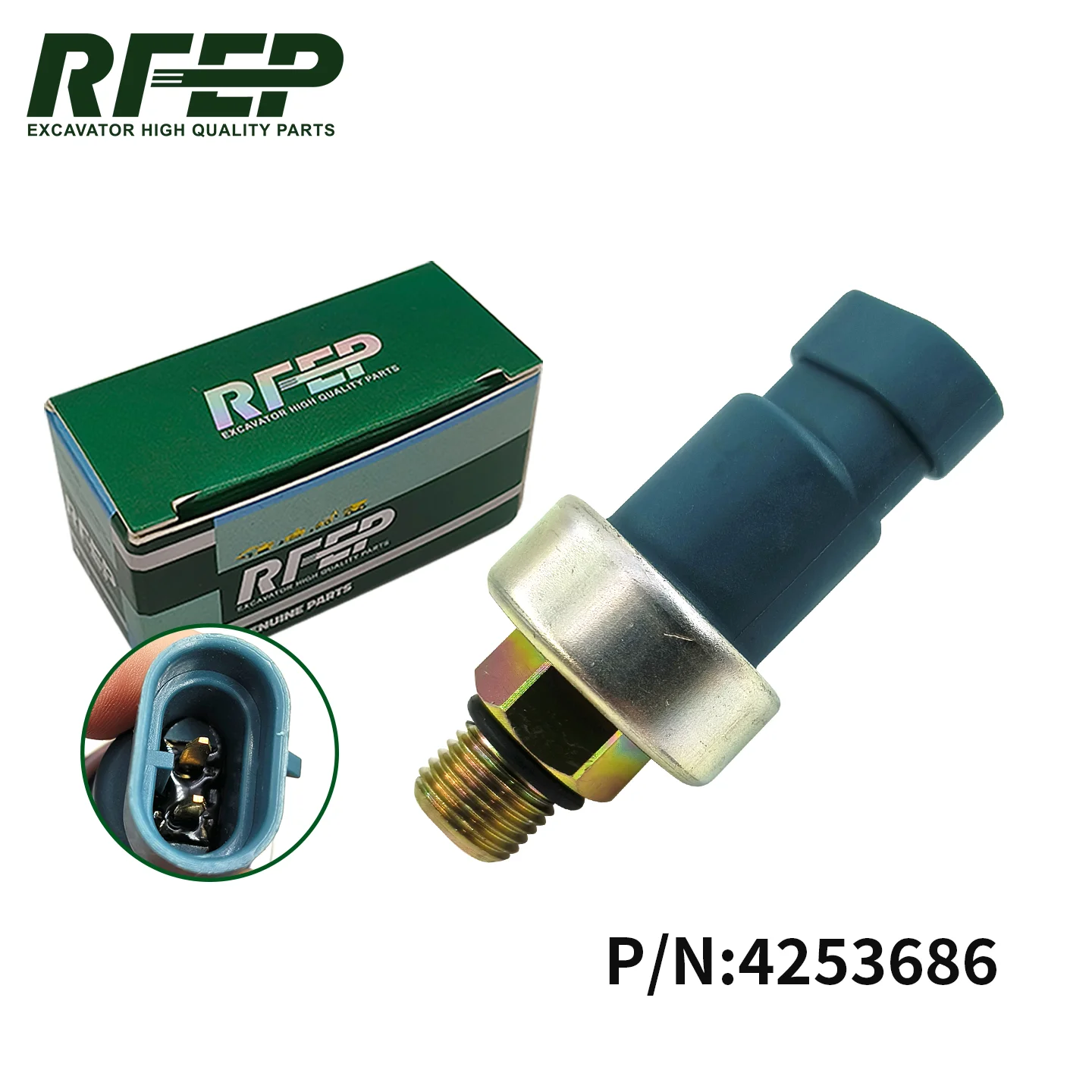 Valve Pressure Sensor 4253686 for Hitachi EX200-2 EX200-3 EX200-5 ZAX200 ZAX230 ZAX240 Excavator Distributor Pressure Switch