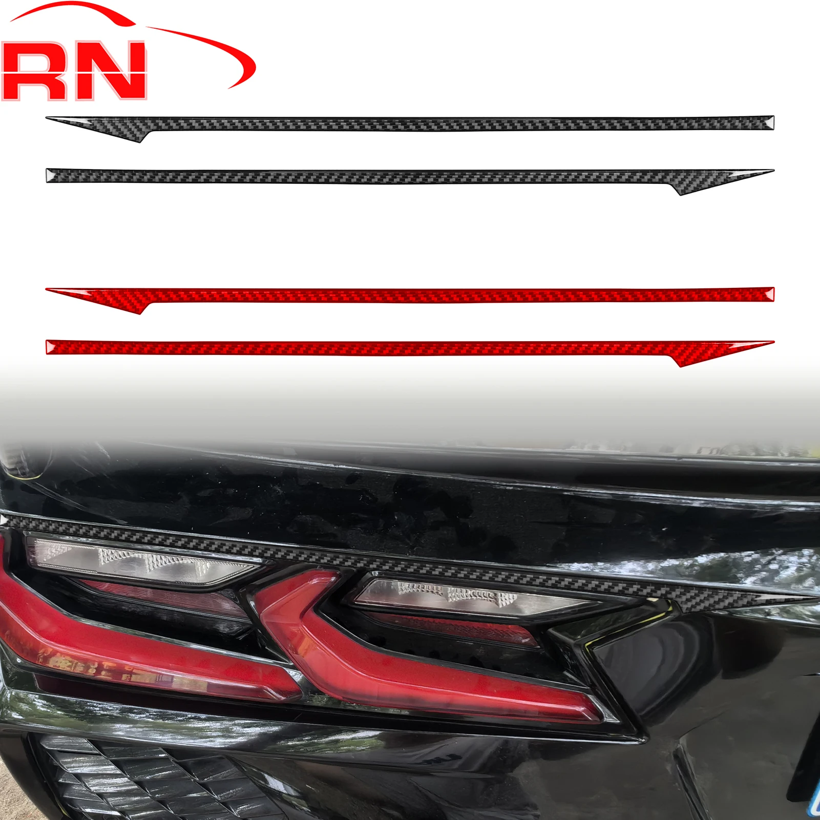 

Для Chevrolet Corvette C8 2020-2024, модифицированные Автомобильные фары из углеродного волокна, задняя фонарь, аксессуары, внешние декоративные наклейки