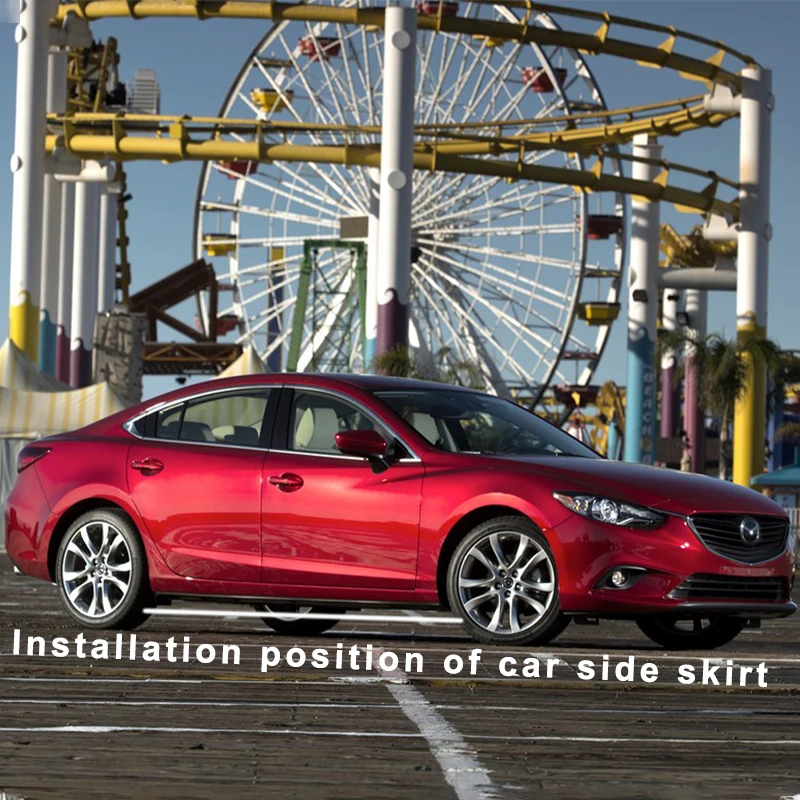 

Car Side Skirts Extensions Bumper Door Lip Splitters Winglet Carbon Fiber Look Accessories ABS For Mazda 6 ATENZA 2014-2019 2016