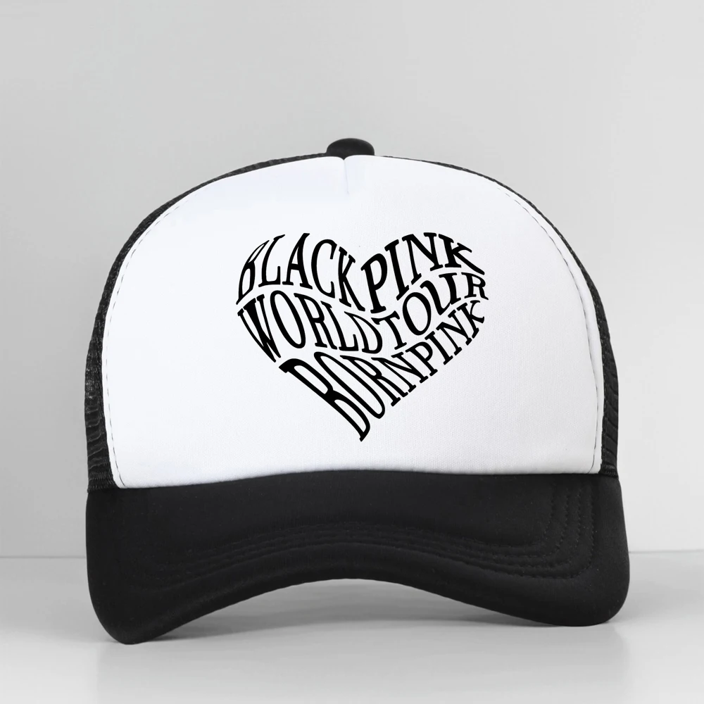 

Are You Born Pink Member World Tour Baseball Cap Summer Hip Hop Couple Mesh Breathable Snapback Hat Bones