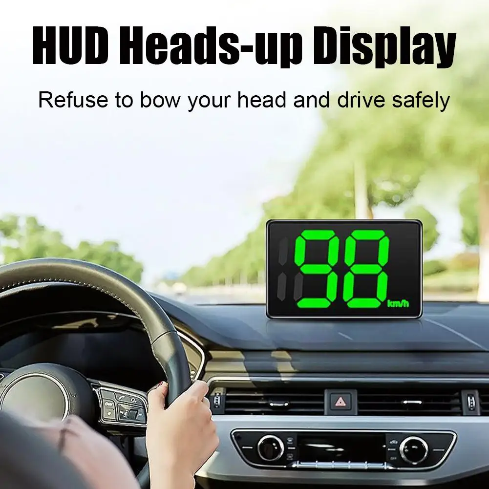 

Universal Car HUD Head Up Display GPS Digital Speedometer Plug Auto Play Font And Projector KMH/MPH Accessories Windshield I5O7