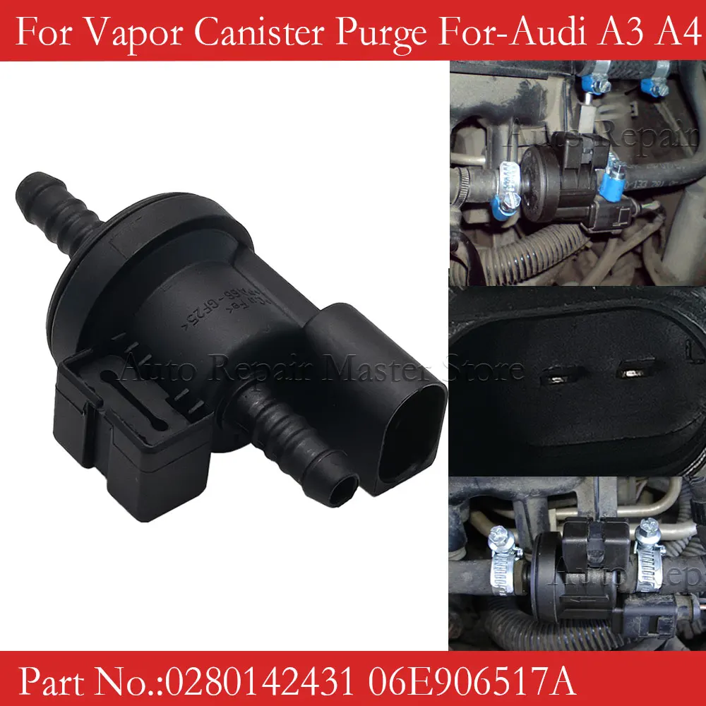 Solenoid Valve Fuel for Vapor Canister Purge For Audi A3 A4 A6 Q7 A8 For VW Jetta Golf OEM 0280142431 06E906517A 0280142431