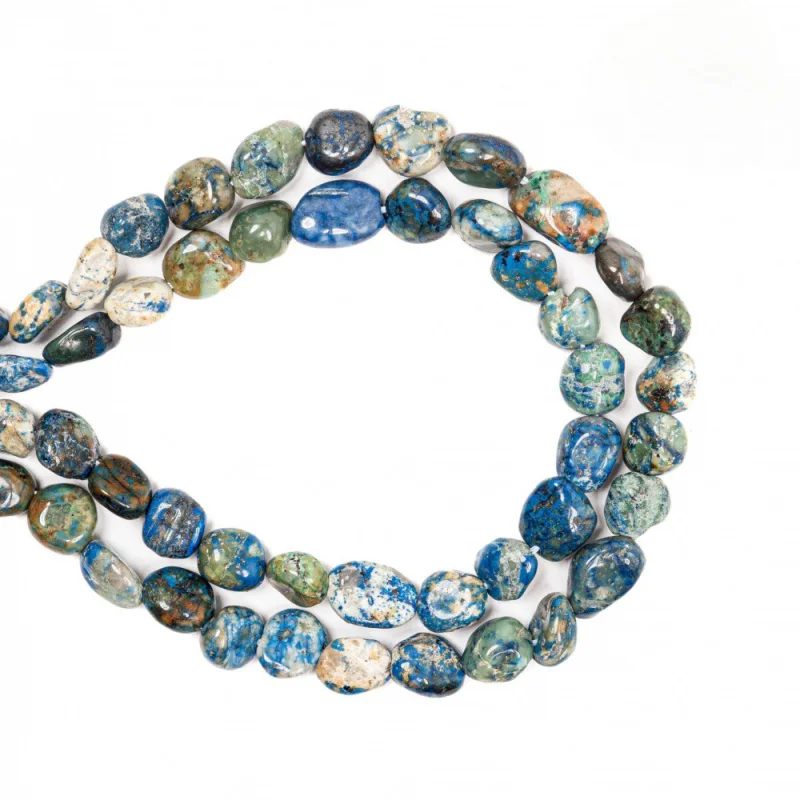 

Natural phoenix lapis lazuli Stone irregularity Shap Beads For DIY Jewelry Making Smooth Round 6-8mm