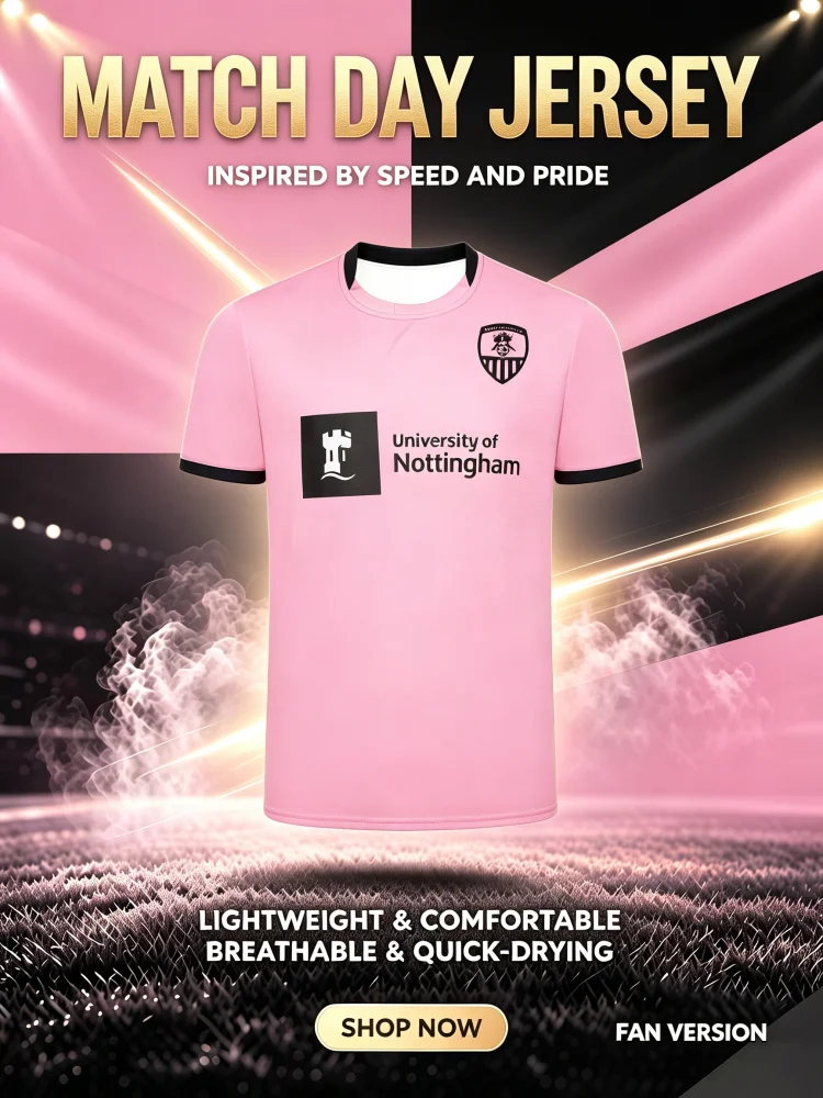 2026 New Notts County English Football Clubs Jersey Sports Men Women T-shirt Breathable Quick Drying Causal Top Family Kids Tees