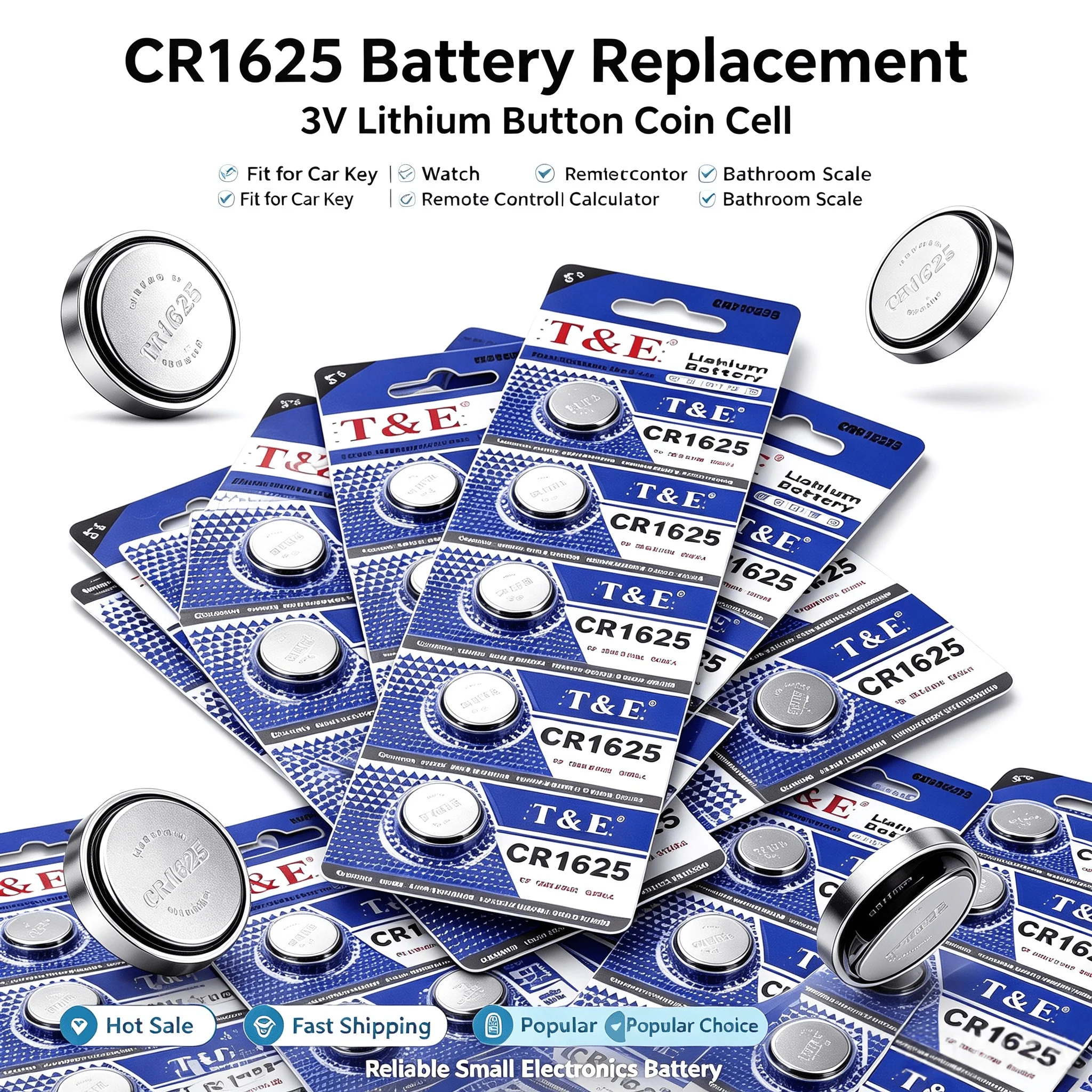 100-300PCS 3V 90mAh CR1625 Coin Cells Batteries CR 1625 DL1625 BR1625 LM1625 ECR1625 Lithium Button Battery For Watch Remote Key