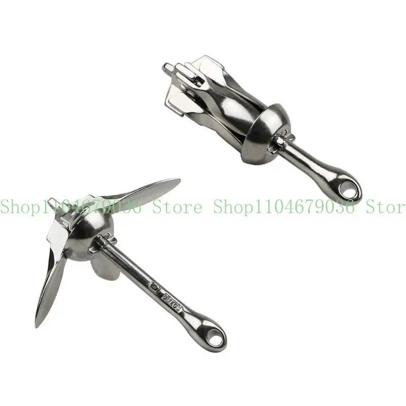 652F Reliable Marine Accessory Stainless Steel Build Foldable Grapnel Pratical Boats Docking Gear Simple Install for Boats