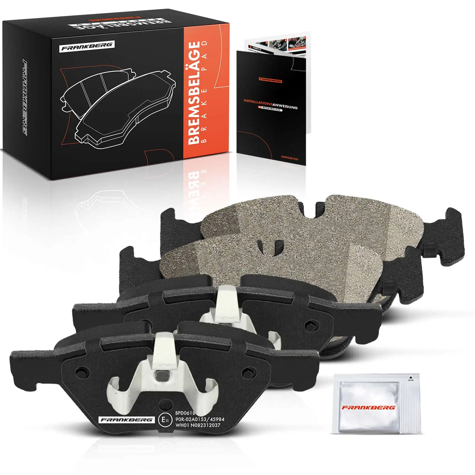 Plaquettes de frein Frankberg 4x pour essieu avant BMW Série 1 Cabriolet Coupé E81 E87 E88 E82 2003-2013 34116797859 34112288856 34112288857
