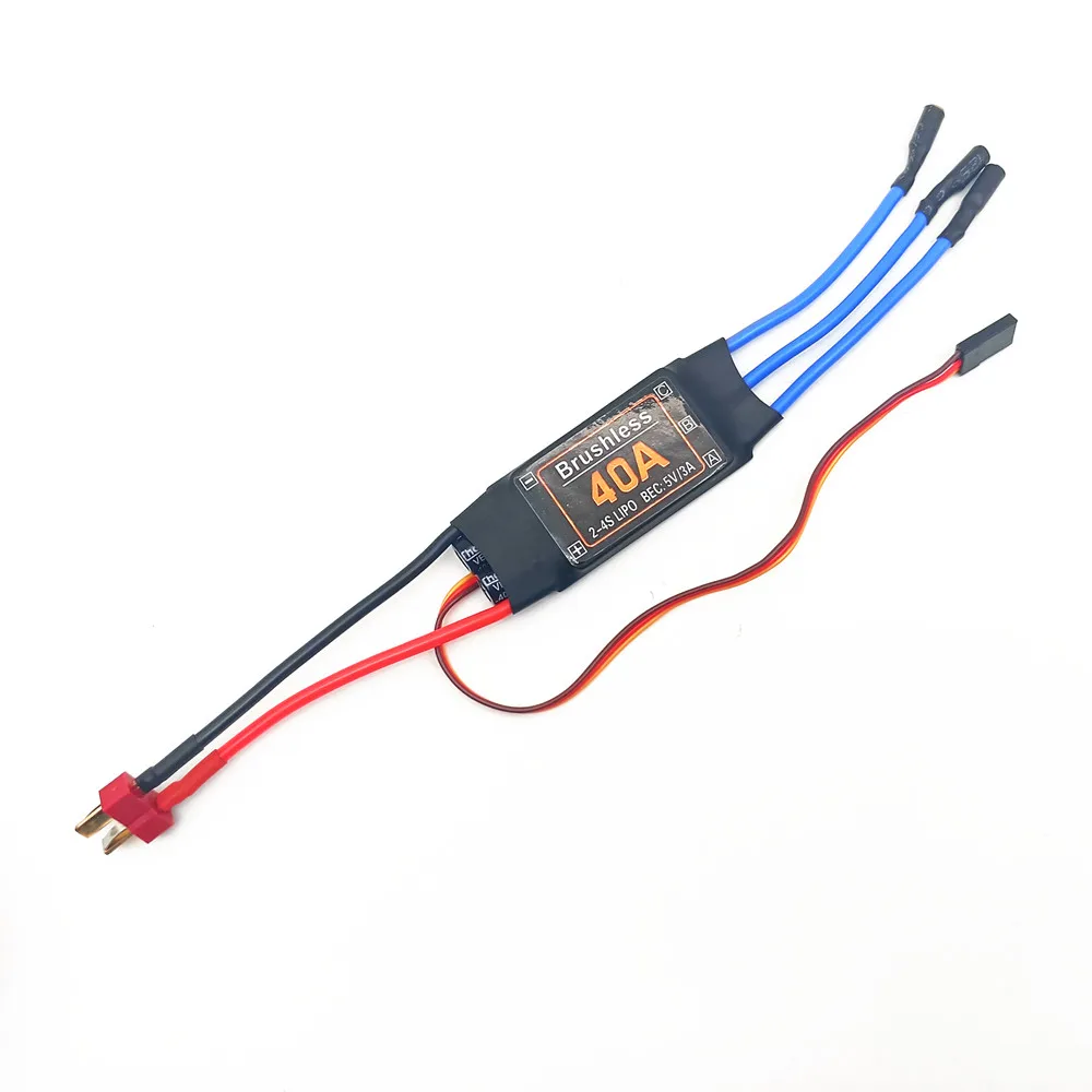 Borstelloze 40A ESC Snelheidsregelaar 2-4S Met 5V 3A UBEC RC FPV Quadcopter RC Vliegtuigen Helikopter F450 F550 S500 30A motor XT60