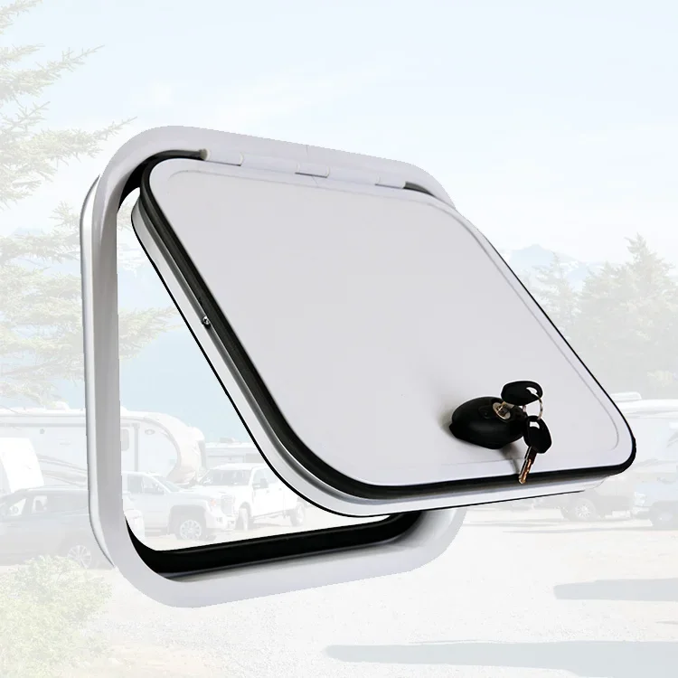 Hot Sale Aluminum Alloy Door Panel RV Luggage Door and Hinged Motorhome hatch door for camper van