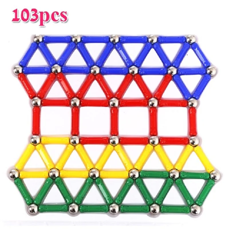 84-228pcs/Set Creative Magnetic Design Blocks Toy Children Educational DIY Assembly Building Magnetic Stick Blocks Toys Gift