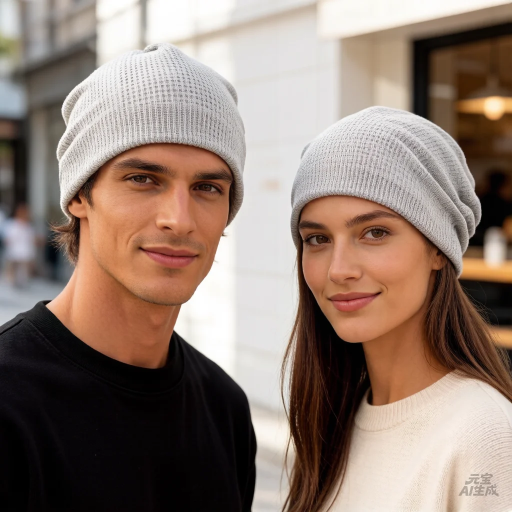 Unisex Knit Thin Slouchy Beanie Stretchy Breathable Classic Pull-On Hat For Spring Summer Daily Outdoor Sports Casual Hats