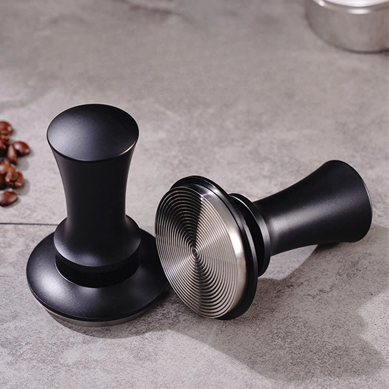 58mm Espresso Tamper, Premium Barista Coffee Tamper with Calibrated Spring Loaded, Stainless Steel Flat/Threaded Base Tamper
