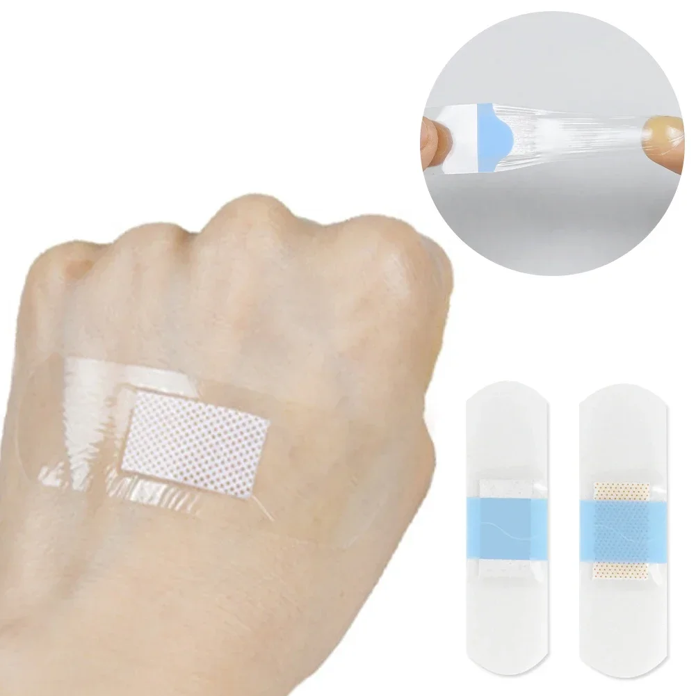 50/120Pcs Transparent Adhesive Wound Plaster Waterproof Medical Anti-Bacteria Band Aid Bandages Home Travel First Aid Kit