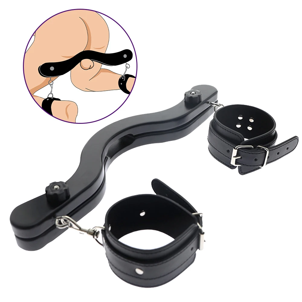 

Wooden Humbler CBT Male Cock Ring Acrylic Ball Stretcher With Ankle Cuffs Crusher Scrotum Squeezer BDSM Bondage Adults Sex Toys