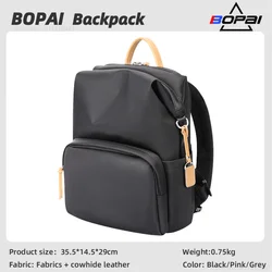 BOPAI Waterproof 14 inch schoolchildren Computer Bag Women Travel Business Fashion BackpackLarge capacity leisure school bag