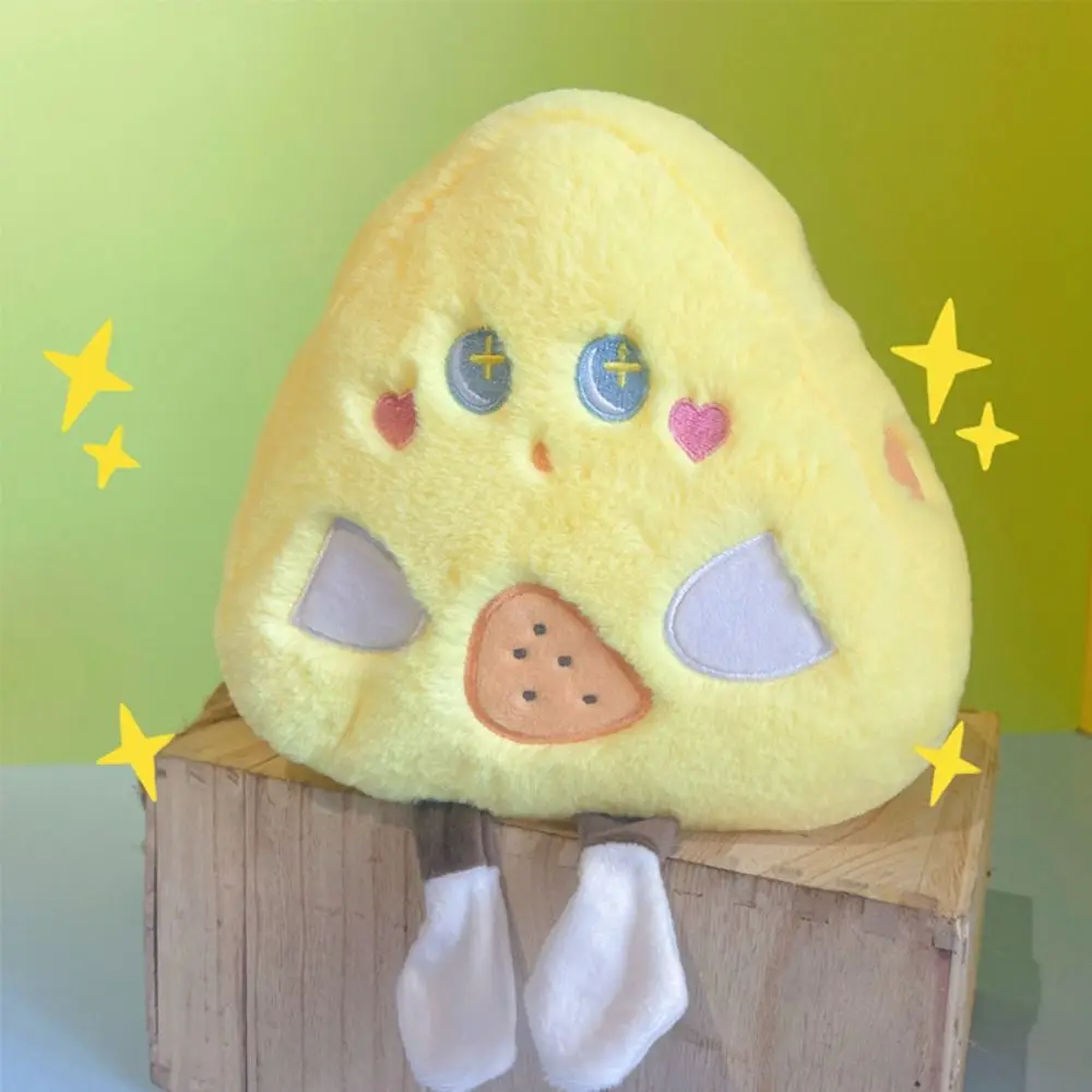 Yeux étoilés Simulation fromage jouets en peluche Triangle alimentaire dessin animé fromage poupées en peluche avec pied 25 cm Simulation fromage en peluche jouet