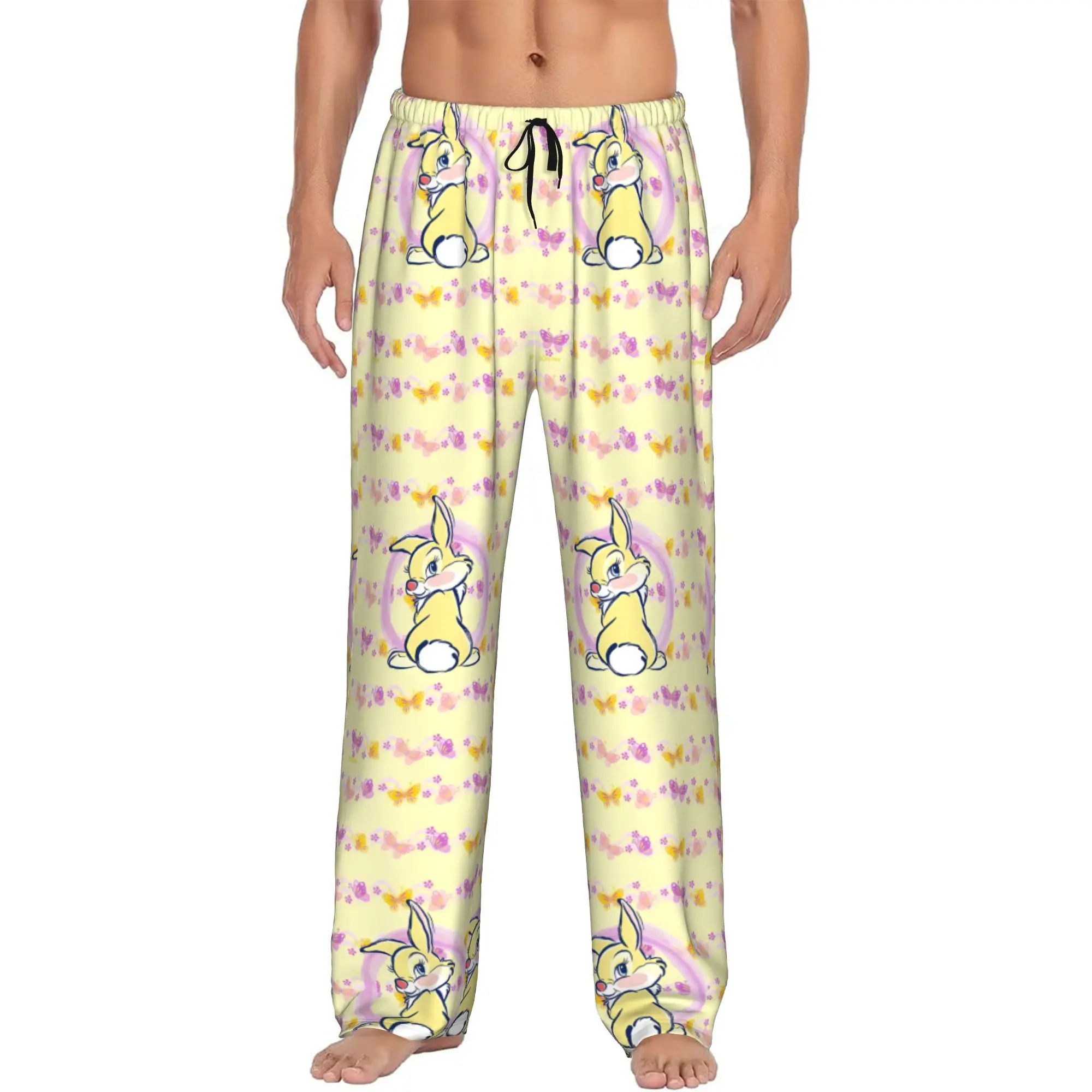 

Custom Printed B-Bambies Anime Pajama Pants for Men Sleep Sleepwear Bottoms with Pockets
