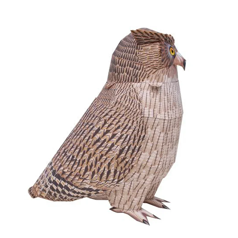 Blakiston's Fish Owl Handmade Origami Art Bird Folding Cute 3D Paper Model Papercraft Animal DIY Kids Adult Craft Toys QD-111