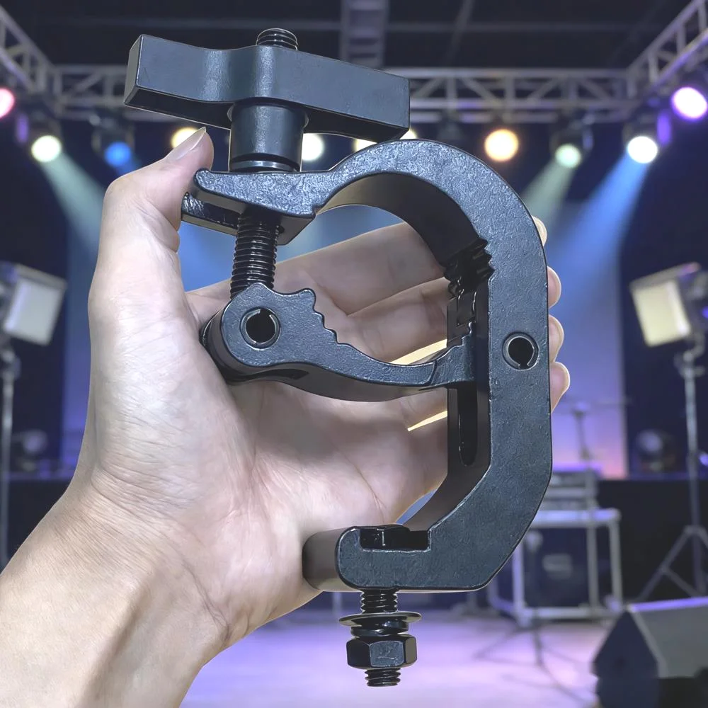 Heavy Duty Stage Clamp 40-52mm Truss Tube Aluminum Alloy Clamp G Hooks Load 200KG Stage Lighting Sound Equipment DJ Iluminacion