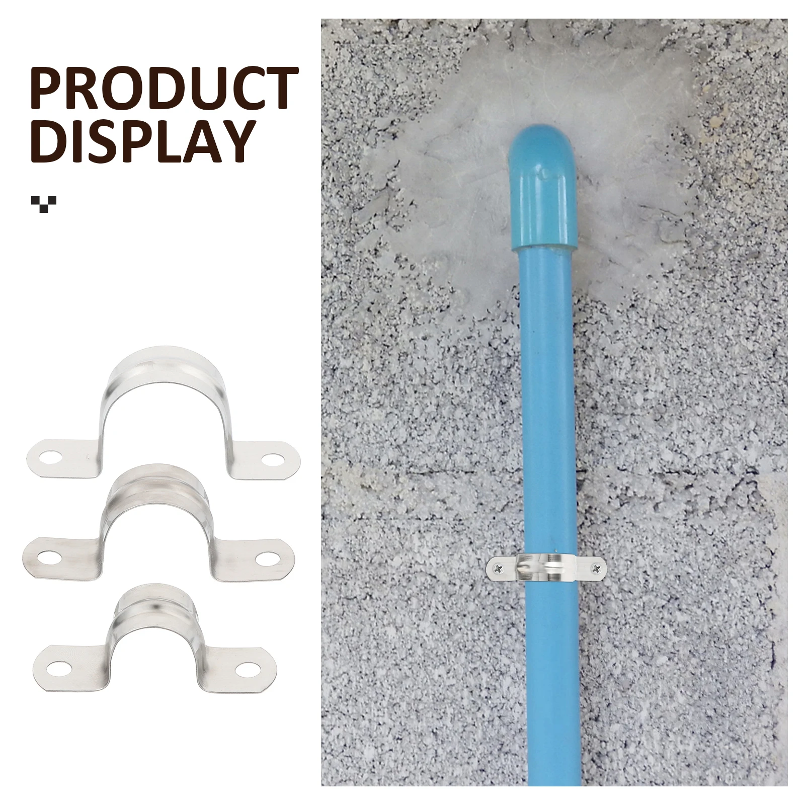 

36Pcs Premium Thickened U Shaped Saddle Clamps Smooth Surface No Burrs Easy Install for Water Rubber Hoses U Clamp